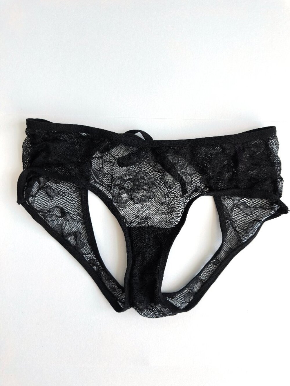 Maison Close Black Lace Cutout Panty Briefs